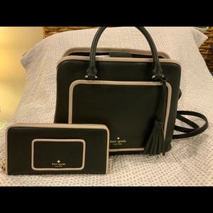 Kate Spade Neda black purse with matching wallet